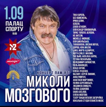 Анна Римчук та Микола Бобрик братимуть участь у концерті пам`яті Миколи Мозгового